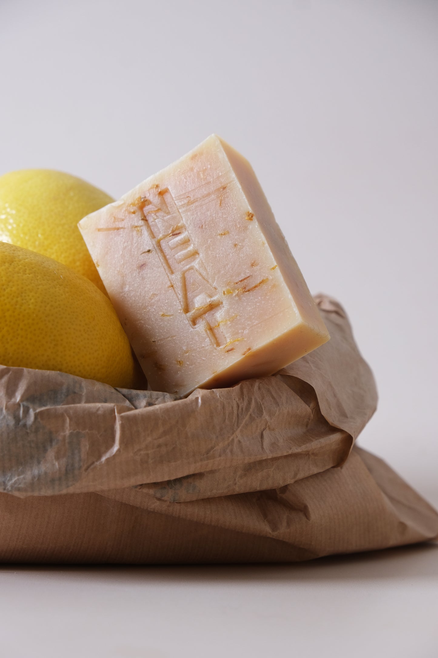Superfatted soap Lemongrass, lime & bergamot |  Coconut milk & calendula flowers