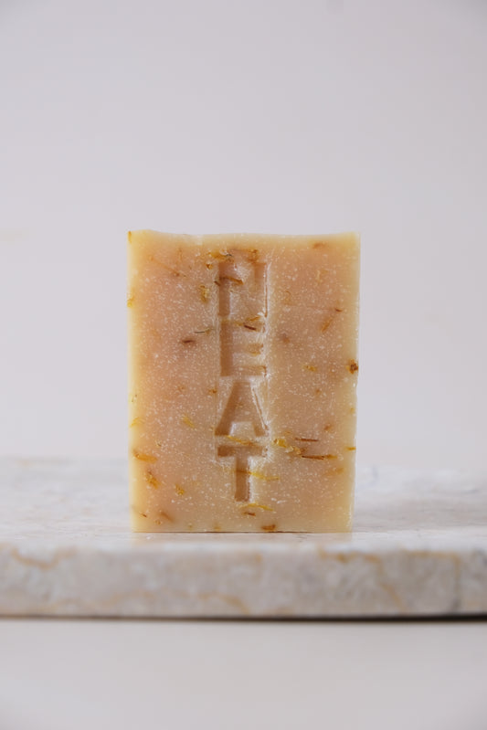 Superfatted soap Lemongrass, lime & bergamot |  Coconut milk & calendula flowers